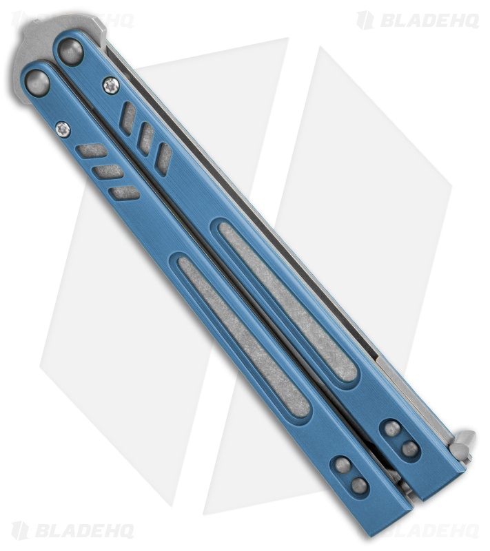 BRS Hybrid Replicant Standard Balisong Butterfly Knife Blue Titanium (4.6" SW)