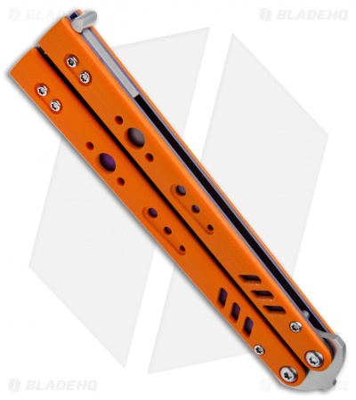 BRS Premium Replicant ALT Bali Butterfly Knife Orange G-10/Purple Ti (4.5" SW)