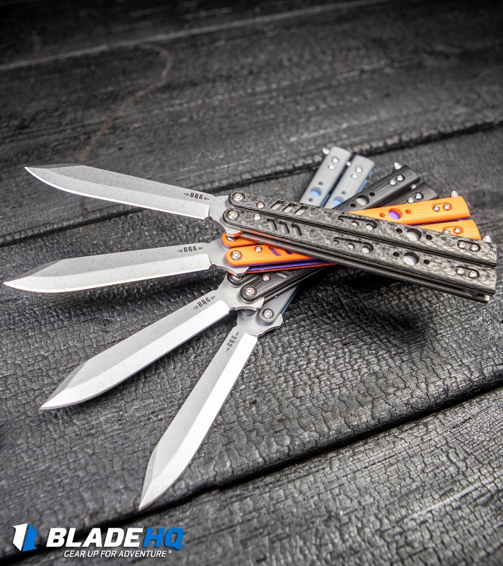BRS Premium Replicant ALT Bali Butterfly Knife Orange G-10 BRS Premium Replicant ALT Bali Butterfly Knife Orange G-10