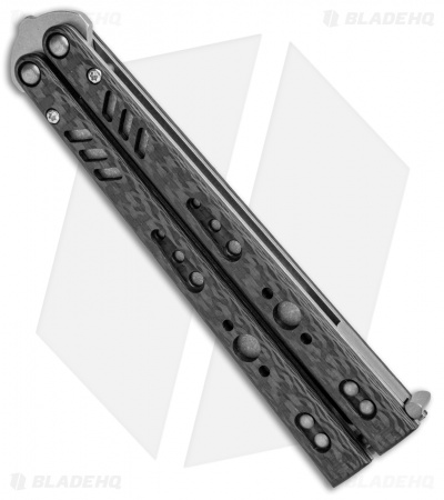 BRS Replicant Balisong Butterfly Knife Carbon Fiber (4.5" Stonewash)