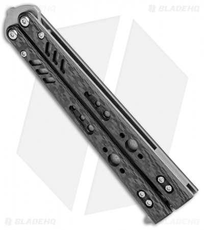 BRS Replicant Balisong Butterfly Knife Carbon Fiber (4.5" Stonewash)