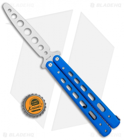 Boker Plus Balisong Trainer Butterfly Knife Blue G-10 (4" Satin) 01BO713