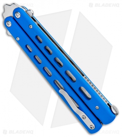 Boker Plus Balisong Trainer Butterfly Knife Blue G-10 (4" Satin) 01BO713