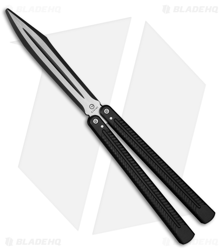 CIVIVI Dracolisk Butterfly Trainer Black Aluminum (4.6" Two-Tone)