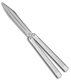 CIVIVI Dracolisk Butterfly Trainer Silver Aluminum (4.6" Stonewash)