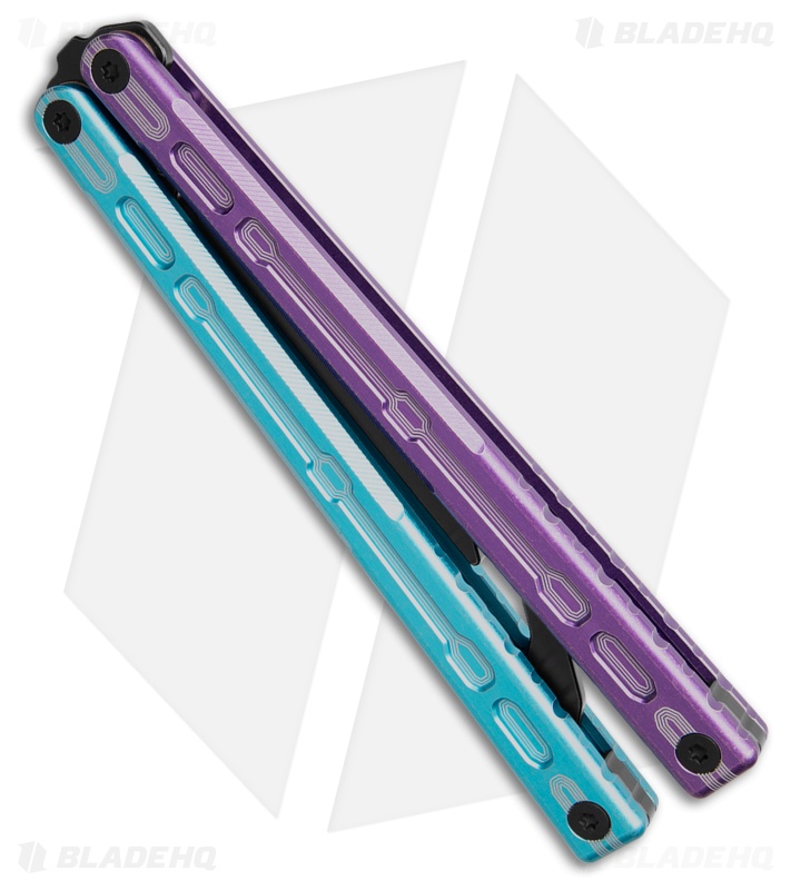 Glidr Moab Butterfly Knife Blurple 7075 Aluminum (Stonewash Trainer)