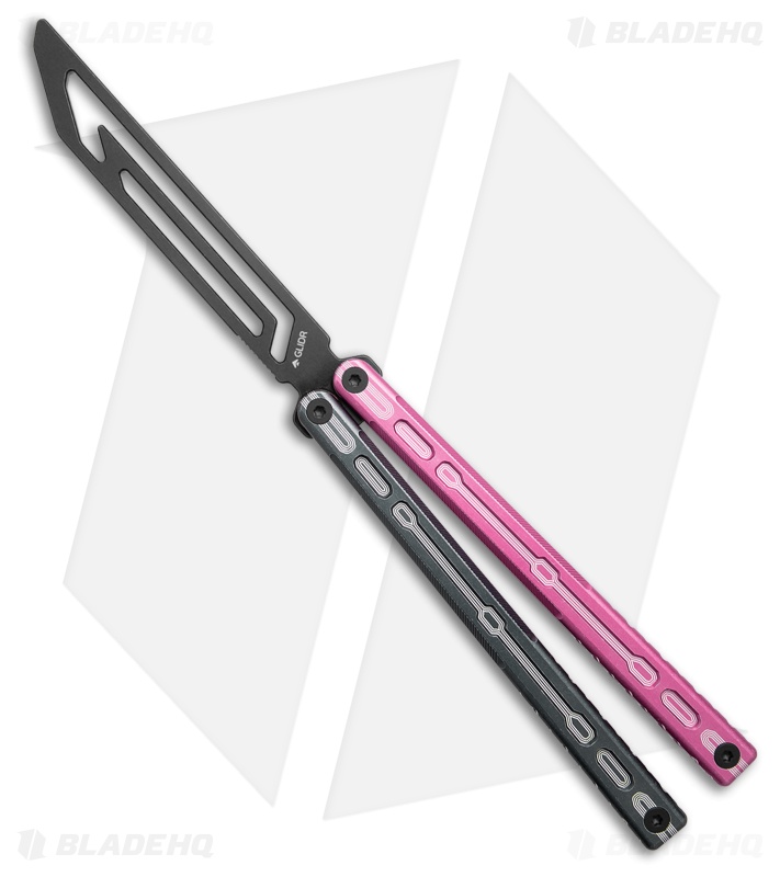 Glidr Pacific Butterfly Knife Dark Rose Aluminum Stonewash