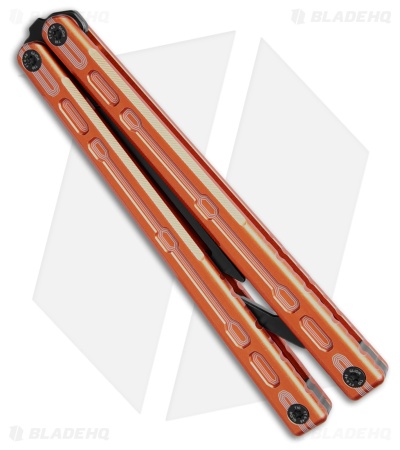 Glidr Moab Butterfly Knife Desert Orange 7075 Aluminum (Stonewash Trainer)