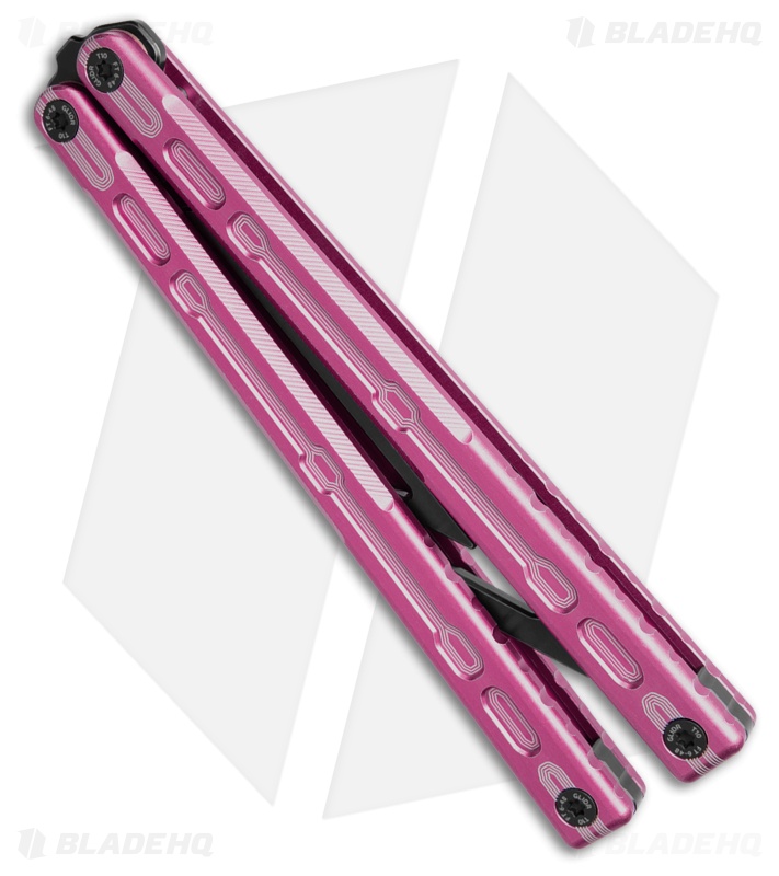 Glidr Moab Butterfly Knife Flamingo Pink 7075 Aluminum (Stonewash Trainer)