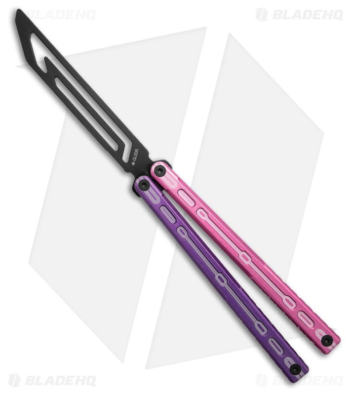 Glidr Moab Butterfly Knife Milky Way 7075 Aluminum (Stonewash Trainer)