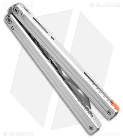 Nabalis Marbles Butterfly Knife Trainer Silver Anodized Aluminum/G-10 (4.4" BB)