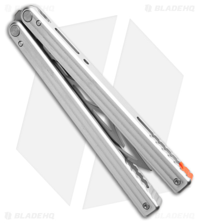 Nabalis Marbles Butterfly Knife Trainer Silver Anodized Aluminum/G-10 (4.4" BB)