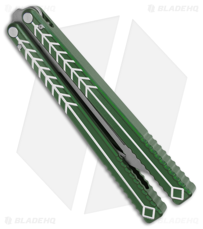 Nabalis + Will Hirsch The Vulp Butterfly Balisong Trainer Green Al (4.4" BB)