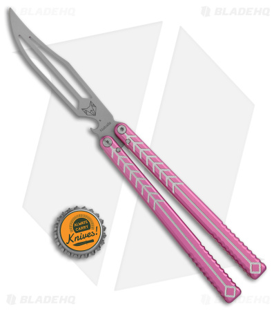 Nabalis + Will Hirsch The Vulp Butterfly Balisong Trainer Pink Al (4.4" BB)
