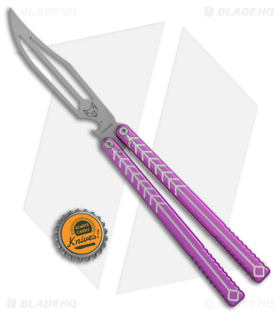 Nabalis + Will Hirsch The Vulp Butterfly Balisong Trainer Purple Al (4.4" BB)