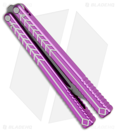 Nabalis + Will Hirsch The Vulp Butterfly Balisong Trainer Purple Al (4.4" BB)