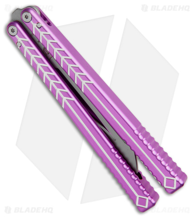 Nabalis + Will Hirsch The Vulp Butterfly Balisong Trainer Purple Al (4.4" BB)