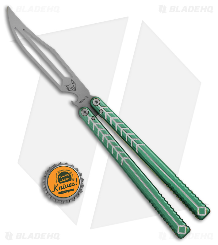 Nabalis + Will Hirsch The Vulp Butterfly Balisong Trainer Teal Al (4.4" BB)