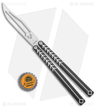 Nabalis + Will Hirsch The Vulp Butterfly Balisong Trainer Black Al (4.4" BB)