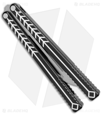 Nabalis + Will Hirsch The Vulp Butterfly Balisong Trainer Black Al (4.4" BB)