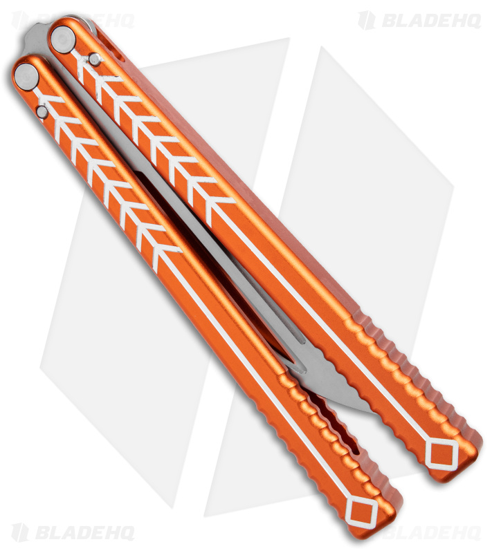 Nabalis + Will Hirsch The Vulp Butterfly Balisong Trainer Orange Al (4.4" BB)