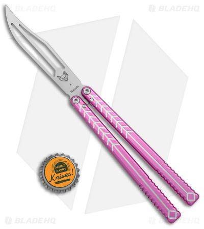 Nabalis + Will Hirsch The Vulp Butterfly Balisong Trainer Pink Al (4.4" BB)