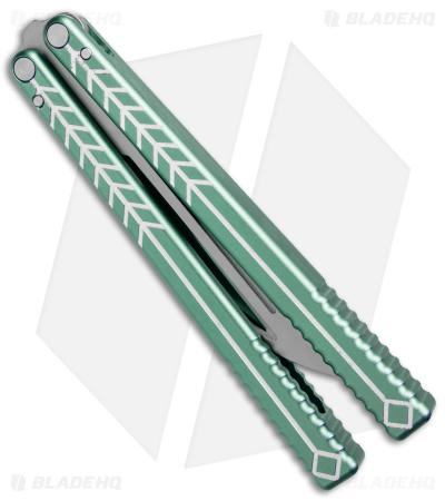 Nabalis + Will Hirsch The Vulp Butterfly Balisong Trainer Teal Al (4.4" BB)