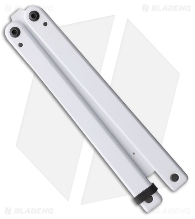 Squid Industries Squiddy Butterfly Balisong Trainer White PVC (4.3" White) 