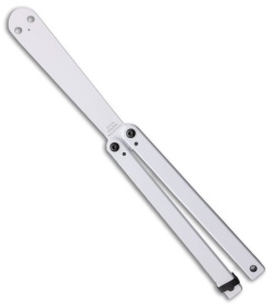 Squid Industries Squiddy Butterfly Balisong Trainer White PVC (4.3&quot; White)  | 93944