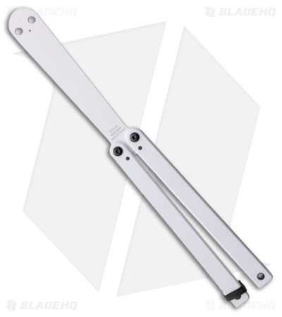 Squid Industries Squiddy Butterfly Balisong Trainer White PVC (4.3" White) 