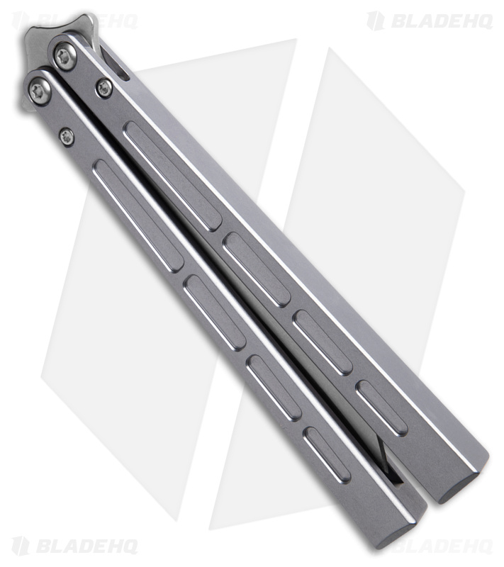 EPS Knives 101  Butterfly Knife Gunmetal Anodized 7075 Al (4.6" Stonewash)