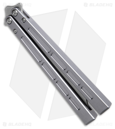 EPS Knives 101  Butterfly Knife Gunmetal Anodized 7075 Al (4.6" Stonewash)