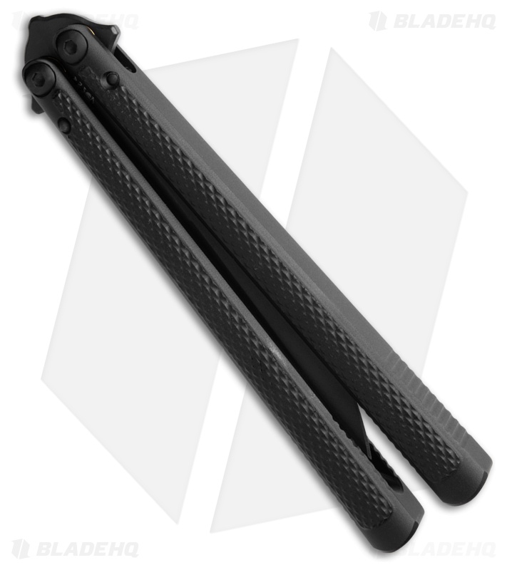 Flytanium + Eldon Talley Talisong Z Scimitar Balisong Black Al (4.5" Black)
