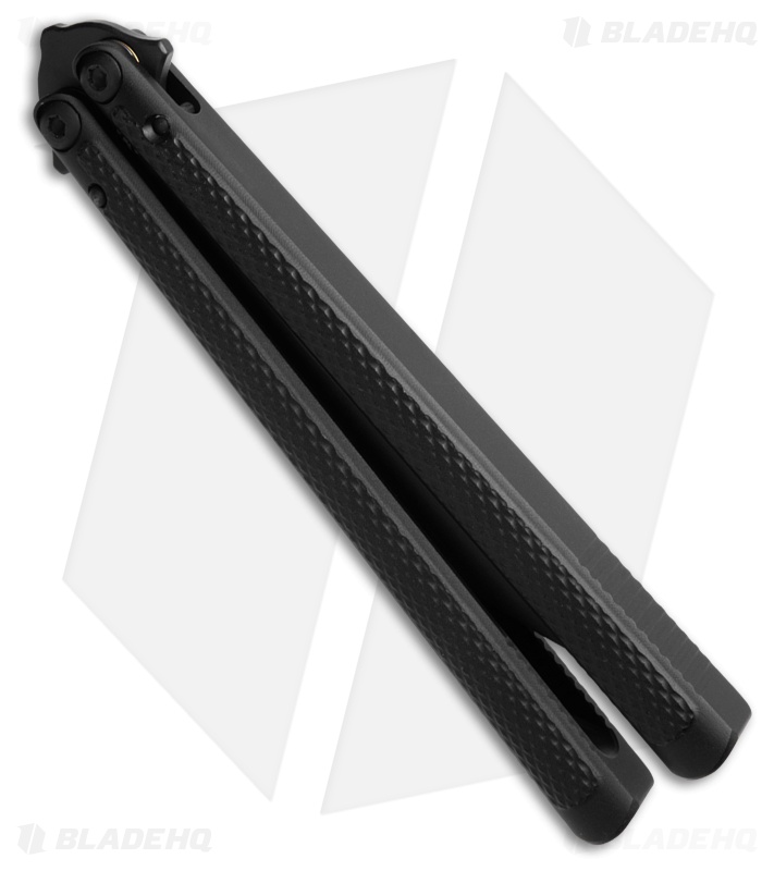 Flytanium + Eldon Talley Talisong Z Scimitar Balisong Black Al (4.5" Black)
