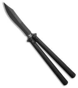 Flytanium + Eldon Talley Talisong Z Scimitar Balisong Black Al (4.5" Black)