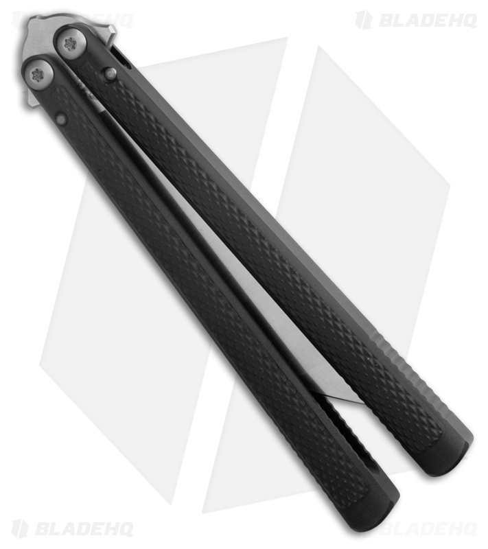 Flytanium + Eldon Talley Talisong Z Tanto Balisong Black Aluminum (4.5" SW)