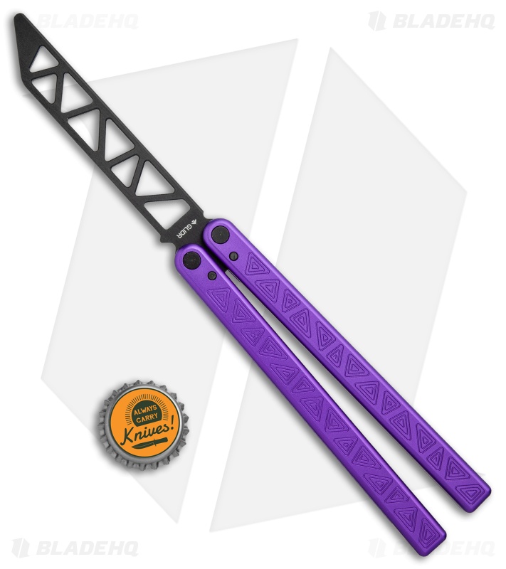 トイガン Glidr og4 1:1 Butterfly knife Glidr Original 4 Carbon Series Butterfly Trainer Dragon Purple