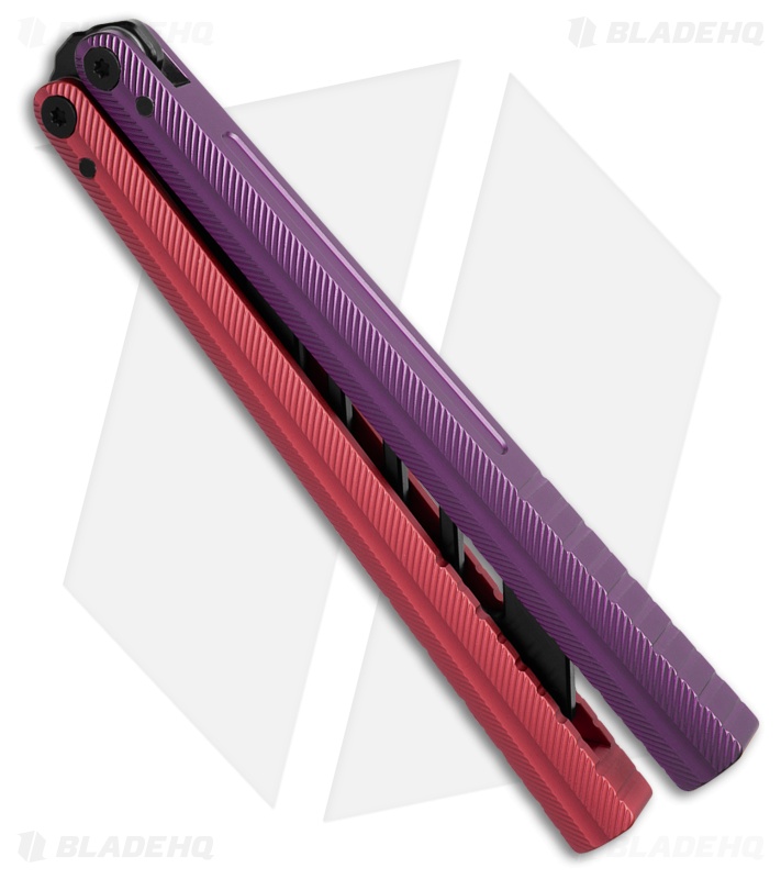 Glidr Pacific Butterfly Knife Milky Way Aluminum (4.6" Black Trainer)