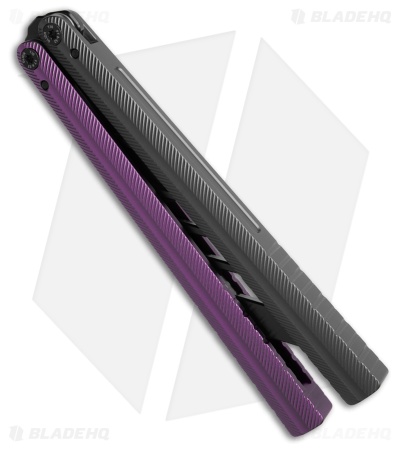 Glidr Pacific Butterfly Knife Purple Rain Aluminum (4.6" Black Trainer)