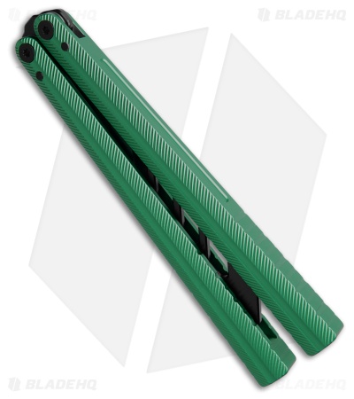 Glidr Pacific Butterfly Knife Seafoam Aluminum (4.6" Black Trainer)