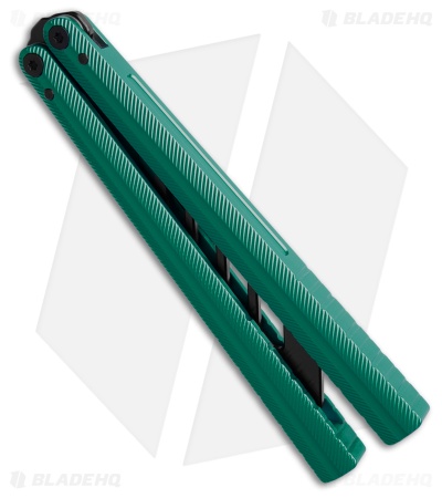 Glidr Pacific Butterfly Knife Sky Blue Aluminum (4.6" Black Trainer)
