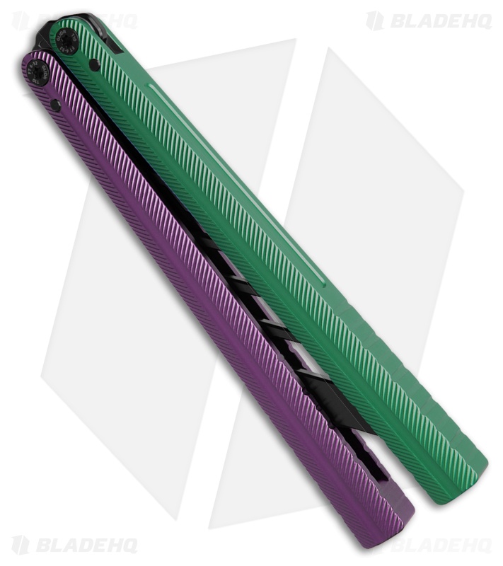 Glidr Pacific Butterfly Knife Tealberry Aluminum (4.6" Black Trainer)