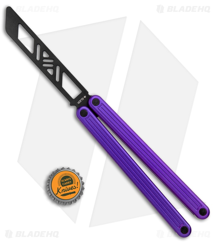 Glidr Arctic Butterfly Trainer Knife Dragon Purple (4.25" Black)