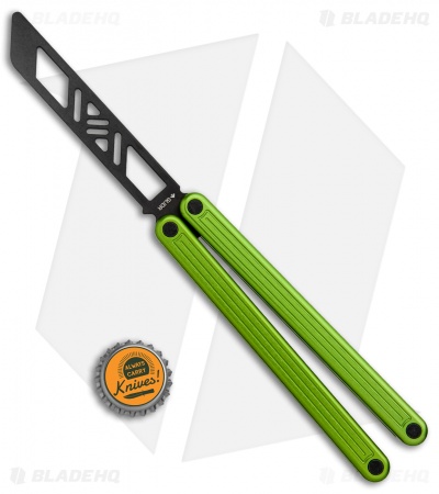 Glidr Arctic Butterfly Trainer Knife Lime Green (4.25" Black)