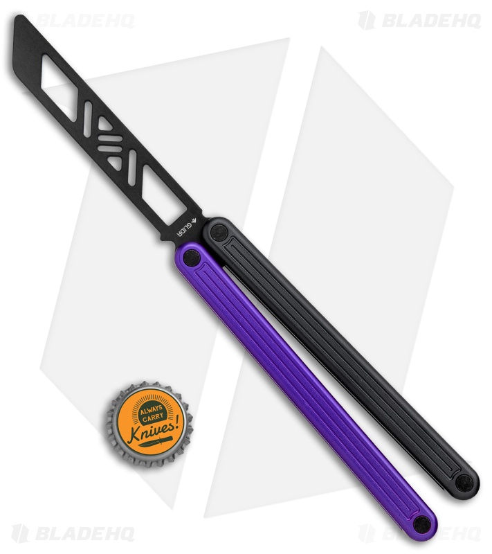 Glidr Arctic Series Butterfly Trainer Knife Purple Rain (4.25" Black)