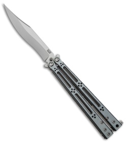 Hom Design Basilisk-R Balisong Butterfly Knife Gray/Black G10 (Bead Blast)