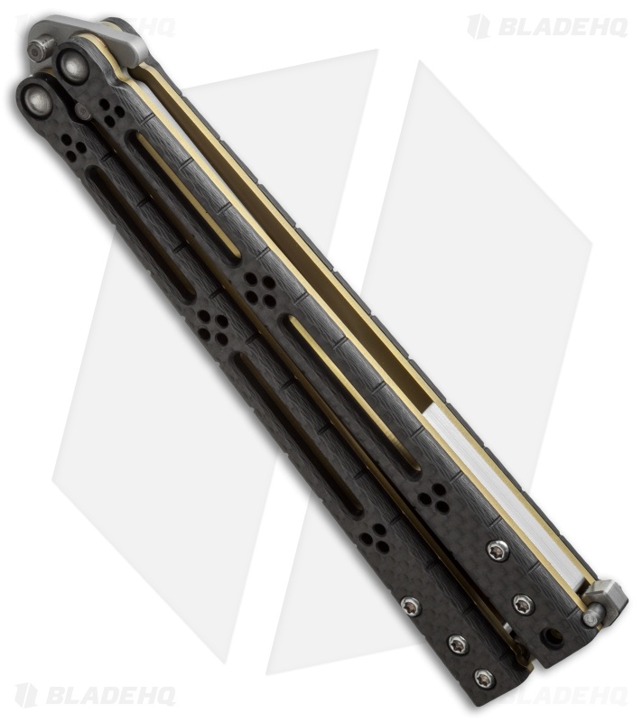 Hom Design Basilisk-R Balisong Butterfly Knife Carbon Fiber (4.6" Bead Blast)