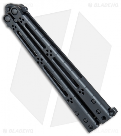 Hom Design Basilisk Elite Balisong Butterfly Knife PVD Ti (4.6" Black)