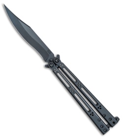 Hom Design Basilisk Elite Balisong Butterfly Knife PVD Ti (4.6" Black)