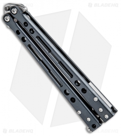 Hom Design PVD Specter Titanium Balisong Butterfly Knife (4.4" Satin)